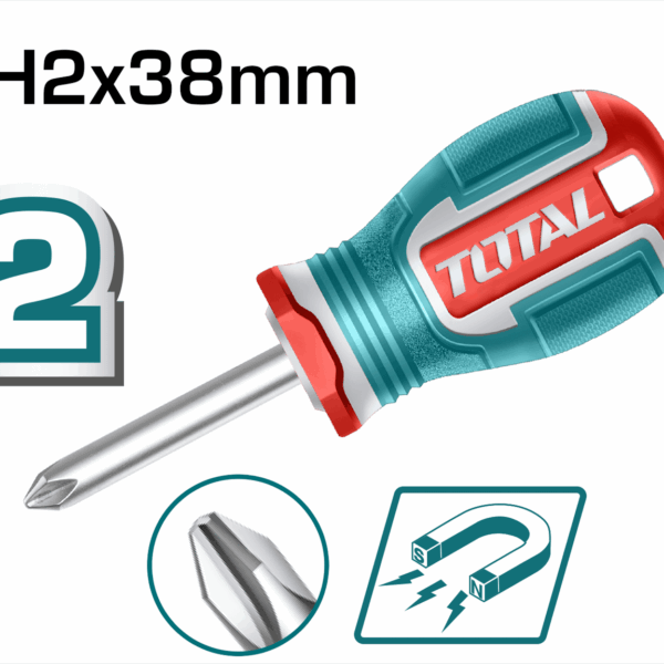 DESTORNILLADOR 1/4X1 1/2" PUÑO  (+) PUNTA IMANTADA INDUSTRIAL SUPER TOTAL  (TSDPH2038)