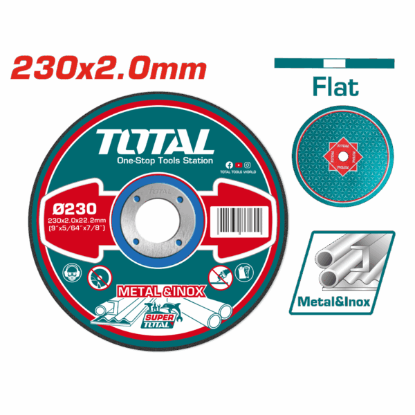 DISCO CORTE METAL/ACERO INOXIDABLE 9" SUPER TOTAL (TAC2202301)