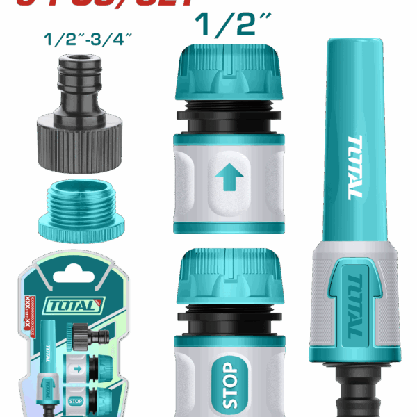 CONECTORES PARA MANGUERA X 5 PZS SUPER TOTAL (THHCS05122)