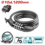CANDADO MOTO CLAVE 10X1200MM SUPER TOTAL (TBK21012)