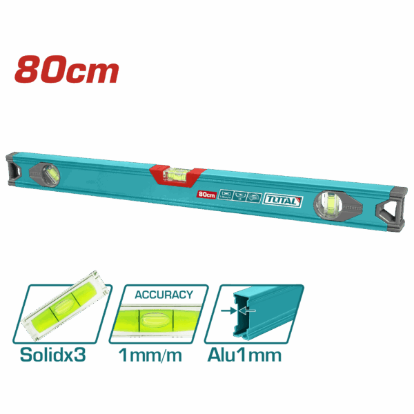 NIVEL 80 CM ALUMINIO SUPER  TOTAL  (TMT28016)