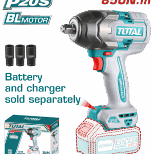 Pistola Impacto Inalambrica 1/2 20V 850NM Bateria y Cargador Se Venden por Separado Super Total (TIWLI20851)