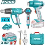 COMBO X 2 PISTOLA CALOR INCLUYE 4 ACEESORIOS, 1 BATERIA Y CARGADOR TOTAL (UTOSLI240201)