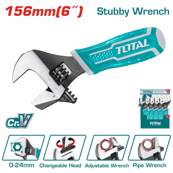 LLAVE PESTON 6" ENCAUCHETADA 2 EN 1 SUPER TOTAL (THT1016S)