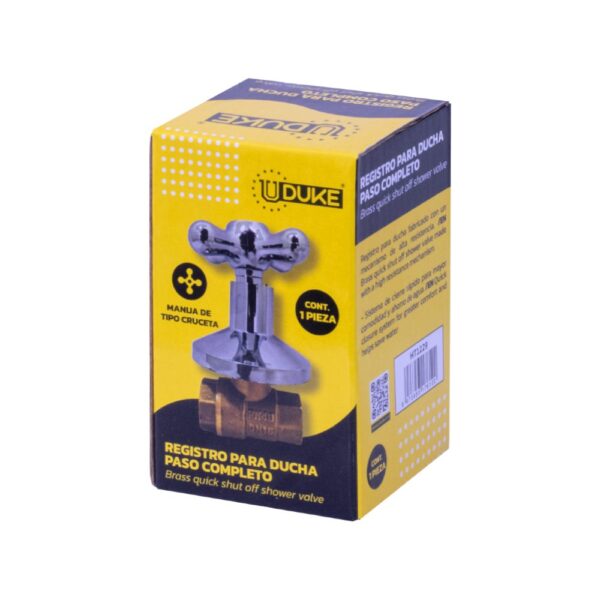 REGISTRO DUCHA CRUCETA CUELLO LARGO CIERRE RAPIDO PASO COMPLETO UDUKE (HT1229) Item: 13595