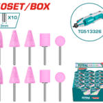 ACCESORIOS DE PIEDRA PARA MOTO TOOL MINI 10  PZS TOTAL (TAKB1012)