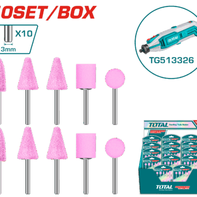 ACCESORIOS DE PIEDRA PARA MOTO TOOL MINI 10 PZS TOTAL (TAKB1012)