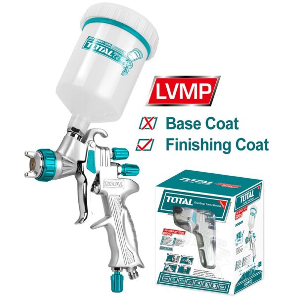 AEROGRAFO 600CC INDUSTRIAL VASO PLASTICO ALTA PRESION TOTAL (TAT10605)