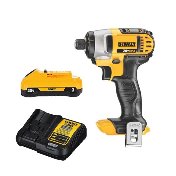 ATORNILLADOR DE IMPACTO INALAMBRICO DEWALT 1/4" 20V 1 BATERIA 3AH Y CARGADOR (DCF885b-B3)