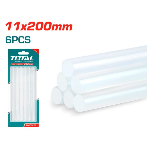 BARRA DE SILICONA GRUESA X 6PZS TOTAL (TACGT2061)