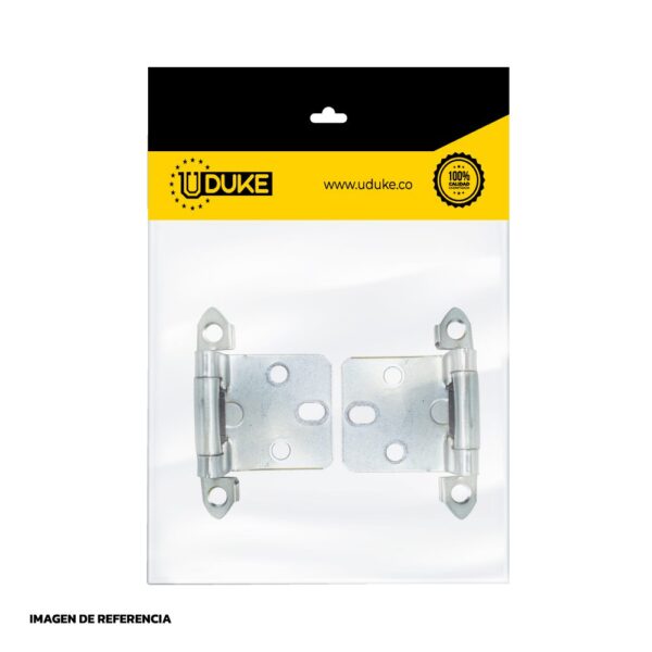 BISAGRA COCINA GOLPE CROMADA C.18 PQT X 2 UDUKE