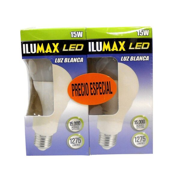 BOMBILLO 15W LED X 2 30MH LUZ BCA ILUMAX
