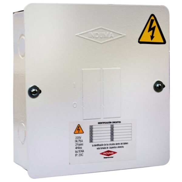 CAJA BREAKER METALICA 1CIRCUITOS BIFASICA (110-220) CERTIFICADA INDUMA (T7904-001)(1205-0007)