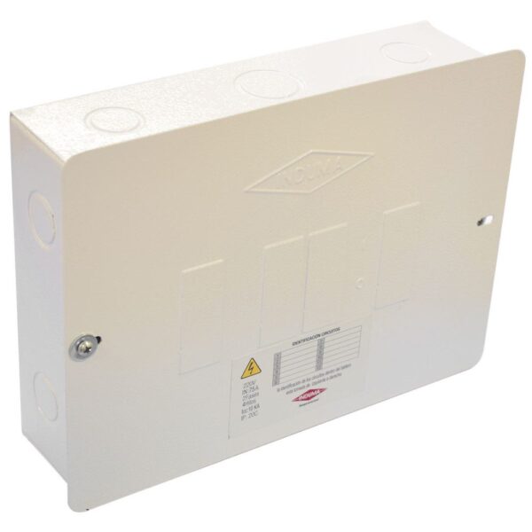 CAJA BREAKER METALICA 2 CIRCUITOS BIFASICA (110-220) CERTIFICADA INDUMA (T7904-004) (T1205-0008)