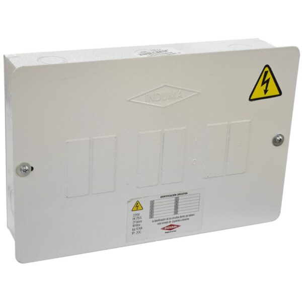 CAJA BREAKER METALICA 3 CIRCUITOS BIFASICA (110-220) CERTIFICADA INDUMA (T1205-0009)