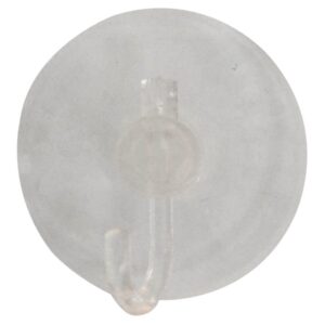 CHUPA ADHESIVA TRANSPARENTE # 6 CON GANCHO PLASTICO (TCH6GT )
