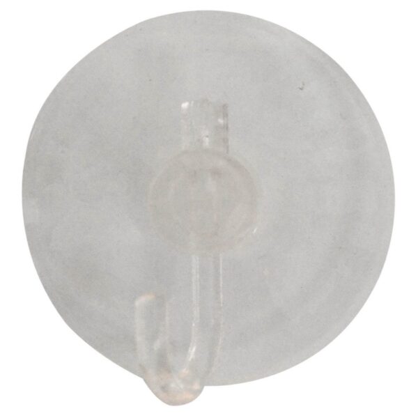 CHUPA ADHESIVA TRANSPARENTE # 6 CON GANCHO PLASTICO (TCH6GT )