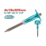 CINCEL PUNTA 3/4 X 12" 4X19X305MM INDUSTRIAL TOTAL (THT4421219)