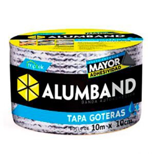 CINTA ASFALTICA TAPA GOTERAS 10 CM X 10 MTS (1.1MM) ALUMBAND (013)