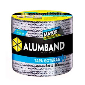 CINTA ASFALTICA TAPA GOTERAS 10 CM X 5 MTS (1.1MM) ALUMBAND (011)