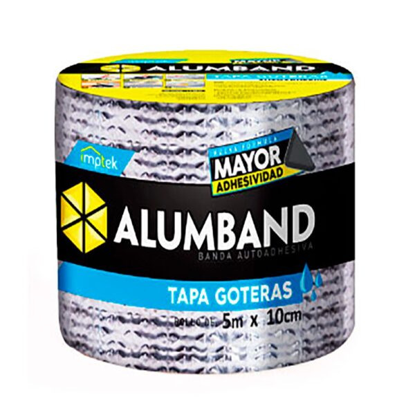 CINTA ASFALTICA TAPA GOTERAS 10 CM X 5 MTS (1.1MM) ALUMBAND (011)