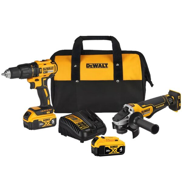 COMBO DEWALT (DCD7781D1-B3A) TALADRO PERCUTOR 20V BRUSHLESS (DCD7781-B3) + PULIDORA INALAM 4 1/2 20V ION DE LITIO (DCG413B-B3) + BATERIA (DCB204)