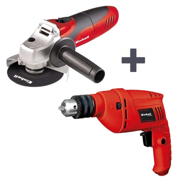 COMBO EINHELL PULIDORA 4 1/2 850W 120V (TC-AG 125)(4430645) + TALADRO PERCUTOR 1/2" 550W (TH-ID 550/1)(4258922)