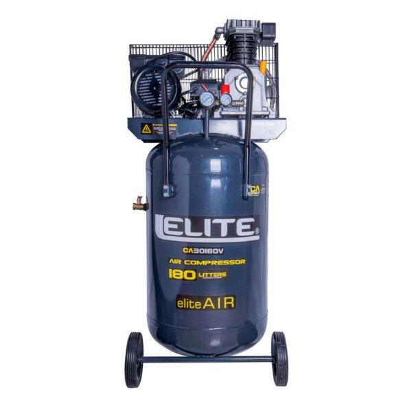 COMPRESOR ELITE DE POLEA VERTICAL SEMI-INDUSTRIAL HORIZON 130PSI 180L 3 HP (CA30180V)