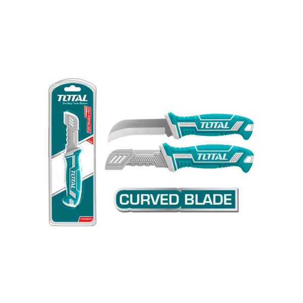 CUCHILLO PELACABLE 200 MM CURVO ACERO INOXIDABLE TOTAL (THT51882)