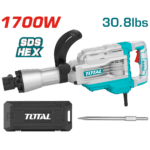DEMOLEDOR SDS HEX 1700W 45JOULES INCLUYE UN CINCEL CAJA PLASTICA INDUSTRIAL TOTAL (UTH217458)