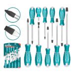 DESTORNILLADOR CROMO VANADIUM IMANTADO JUEGO X 10 PZS TOTAL (THT250610)