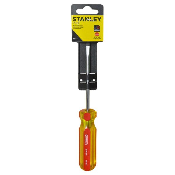 DESTORNILLADOR STANLEY PRO 3/16X4 (-)(69-111)(STHT69111)