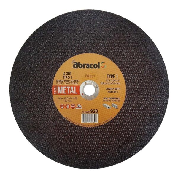DISCO ABRACOL C/M 14 USO GENERAL (DT1 350X2.8X25.4MM) (CLAVE 920) (ABDIA0030146)