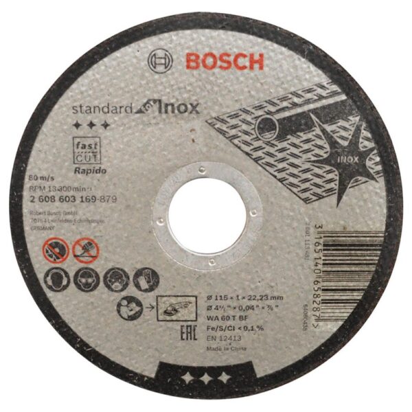 DISCO BOSCH CORTE METAL 4 1/2 PLANO (4 1/2X0.4X7/8 (2608619741000)