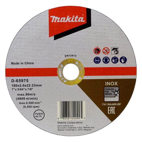 DISCO MAKITA METAL/ACERO INOX 7*2MM*7/8 WA46R (D-65975)