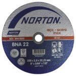 Disco Norton Corte Metal/Acero Inox 9 Plano (9X5/64X7/8) (66253371369)(66252926955)BNA22