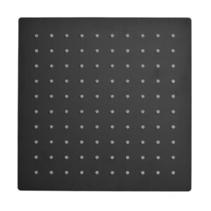 DUCHA REGADERA UDUKE NEGRA ACERO INOXIDABLE 10 CUADRADA (HT1623)