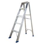 ESCALERA DE ALUMINIO 4 PELDAÑO 5 PASOS T-1 INDUSTRIAL CAP 180 KILOS 140 CM (HT1314N)