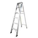 ESCALERA DE ALUMINIO 5 PELDANO 6 PASOS T-1 INDUSTRIAL CAP 180 KILOS   170 CM (HT1315N)