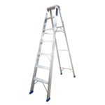 ESCALERA DE ALUMINIO 6 PELDANO 7 PASOS T-1 INDUSTRIAL CAP 180 KILOS  (HT1316N)
