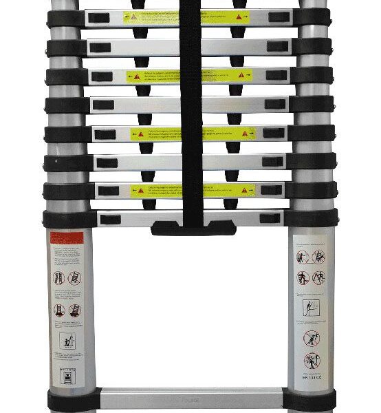 ESCALERA DE ALUMINIO TELESCOPICA 12 PELDANOS UDUKE (380CM) (HT1321)(CAP 150KG