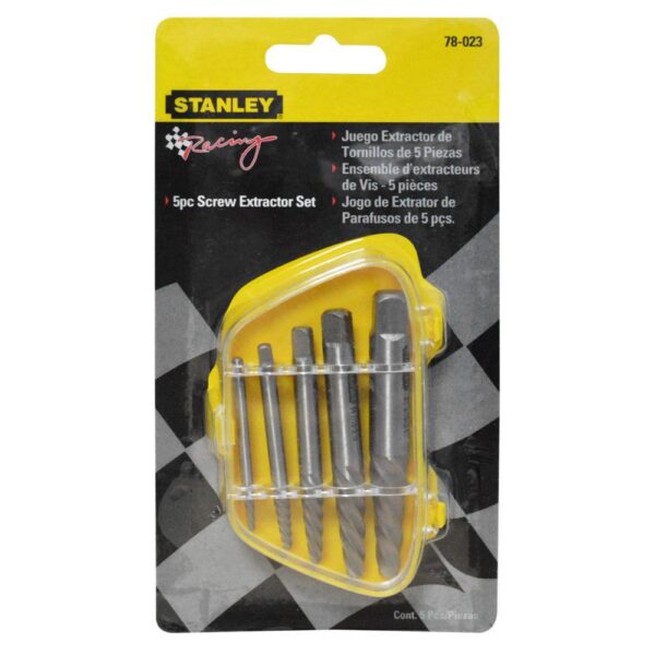 EXTRACTOR DE TORNILLOS X 5 STANLEY (78-023)