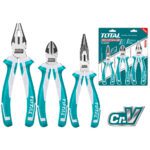 JUEGO DE ALICATES X 3 PZS INDUSTRIAL CROMO VANADIUM (PINZA 6 CORTAFRIO 6 ALICATE 8) TOTAL (THT2K0301)
