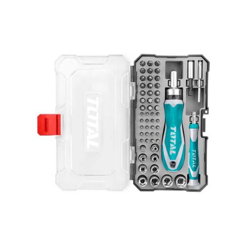 JUEGO DE DESTORNILLADORES PUNTAS INTERCAMBIABLES X 55 PZS TOTAL (TACSD30556)