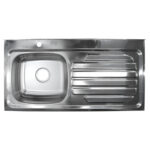 LAVAPLATOS ACERO/INOX GUINOVART 1X50  ESCURRIDERO DERECHO ( 1 HUECO) (CAL 22