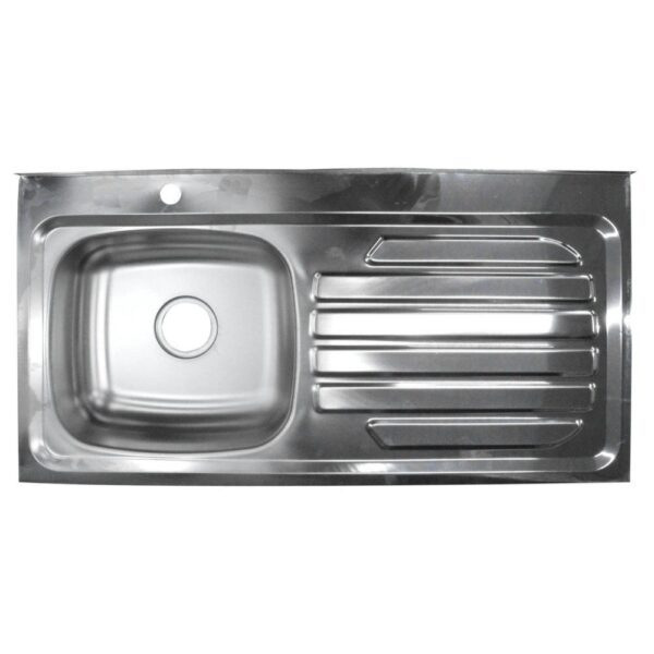 LAVAPLATOS ACERO/INOX GUINOVART 1X50  ESCURRIDERO DERECHO ( 1 HUECO) (CAL 22