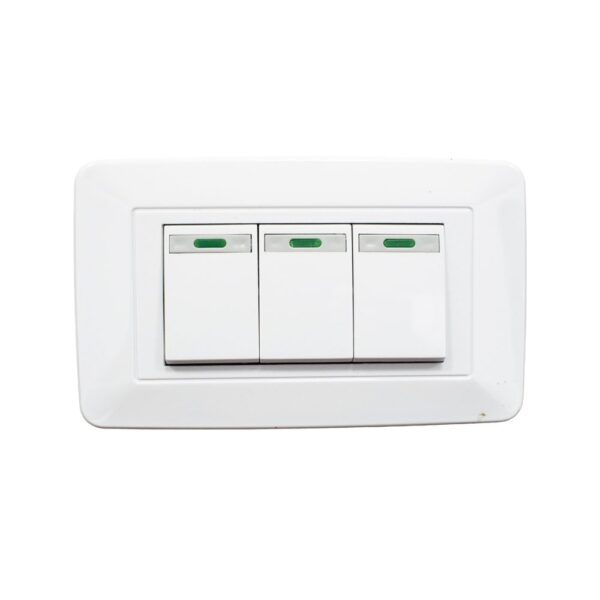 LINEA BK BLANCA INCRUSTAR SWICHE TRIPLE CONMUTABLE VHARBOR 110-220(118Z-03 -3WAY) (RETIE-FL)(HT1520) HT20337