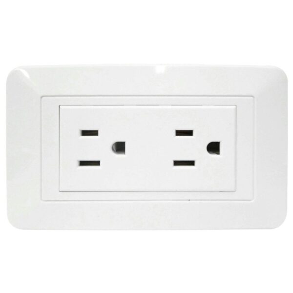 LINEA BK BLANCA INCRUSTAR TOMA DOBLE 110-220 (118Z-06) (HT20339)