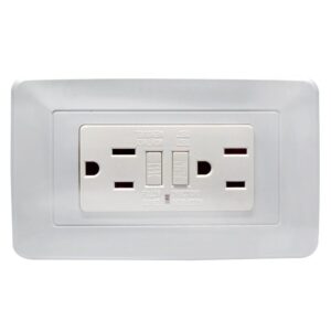 LINEA BK BLANCA INCRUSTAR TOMA DOBLE GFCI (118Z-46) (HT20798)