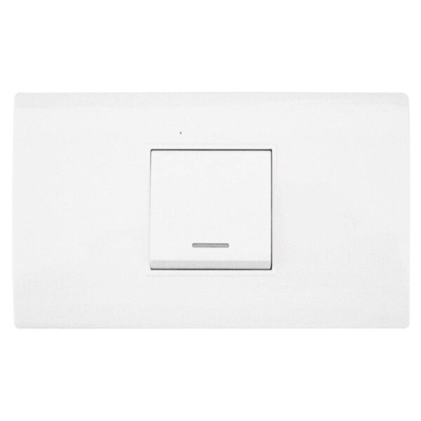 LINEA BK PLUS BLANCA INCRUSTAR SWICHE SENCILLO CONMUTABLE 110-220 (118K-01-3W) (HT20676)
